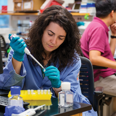 researcher working in a laboratory