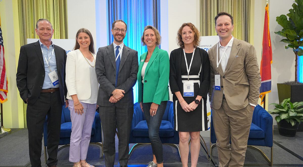 Speakers with Nashville Mayor Freddie O’Connell during the Nashville Innovation Alliance Innovation Ecosystem Forum on Monday, July 29, 2024.