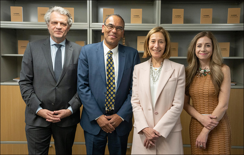 Chancellor Daniel Diermeier and Provost Cybele Raver attend the Grand Opening of the Wond’ry LAUNCH at Loew’s office building hosted by David Owens