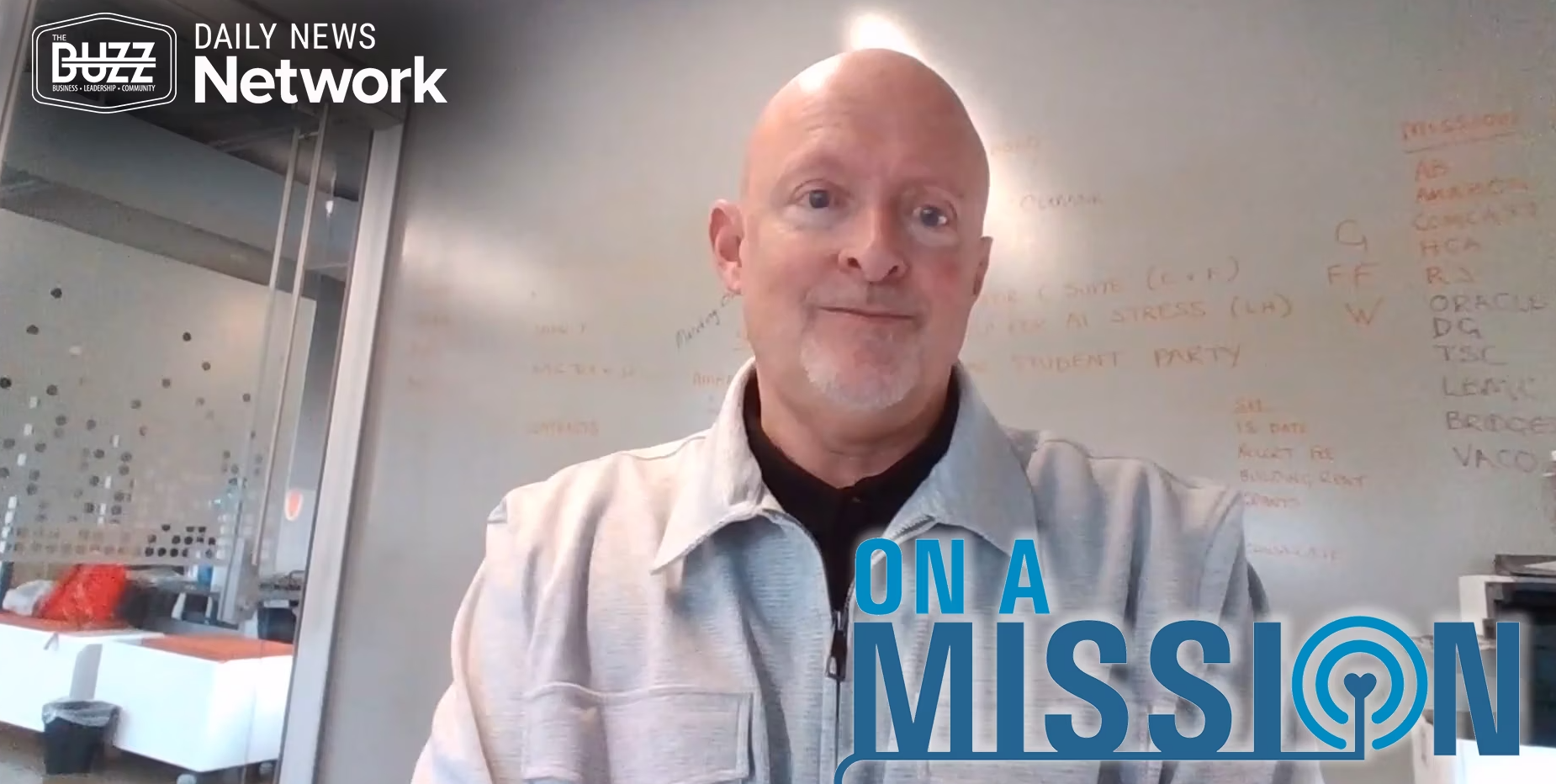 screenshot of Mark Blaze, CEO of Greater Nashville Technology Council interview with The Buzz on Daily News Network