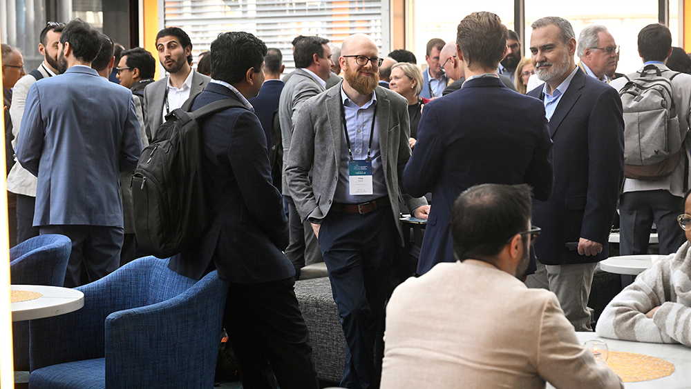 Attendees network and talk during the Southeast Venture Showcase 2026 event.