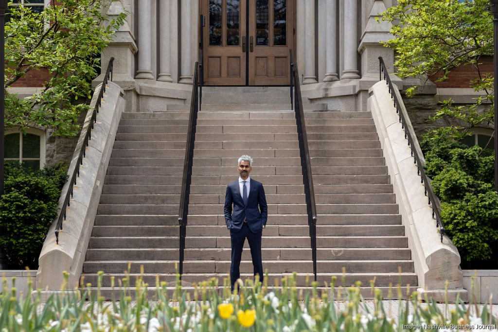 Vanderbilt Vice Chancellor for Real Estate, Facilities and Development Carl Rodrigues stands outside Kirkland Hall on the Vanderbilt University campus