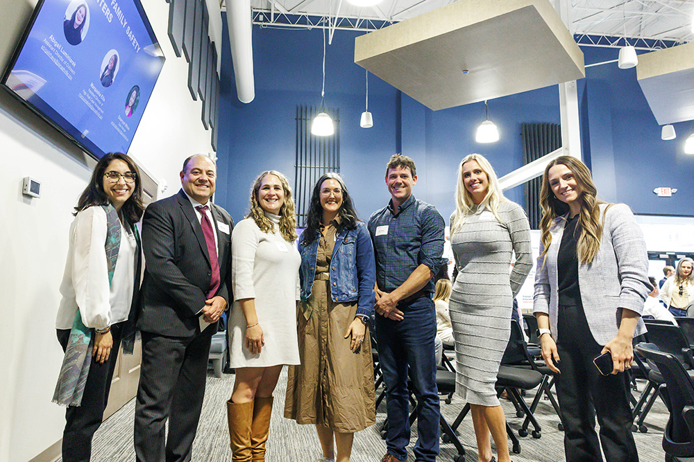 Participants pose for a group photo during the inaugural Civic Tech Jam, which brought together Metro Government representatives, university researchers and community partners.